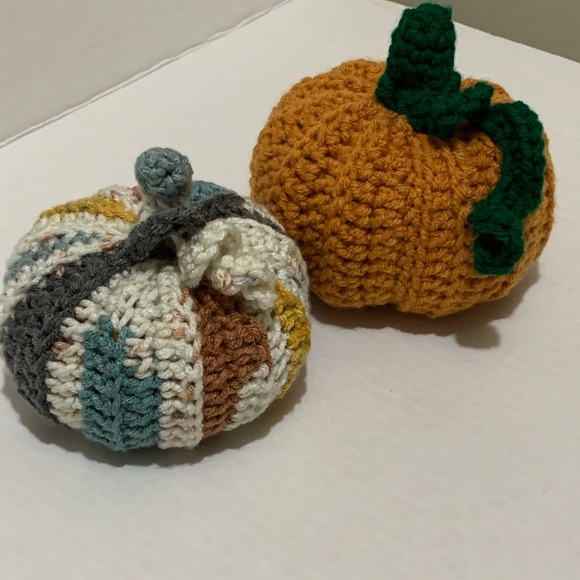 Fall Decor Home Decor Handmade Crocheted Pumpkins - Picture 4 of 16